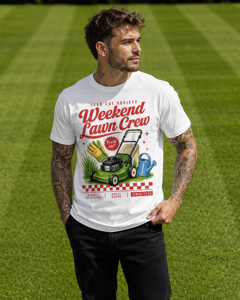 Weekend Lawn Crew - Heavy Cotton T-Shirt