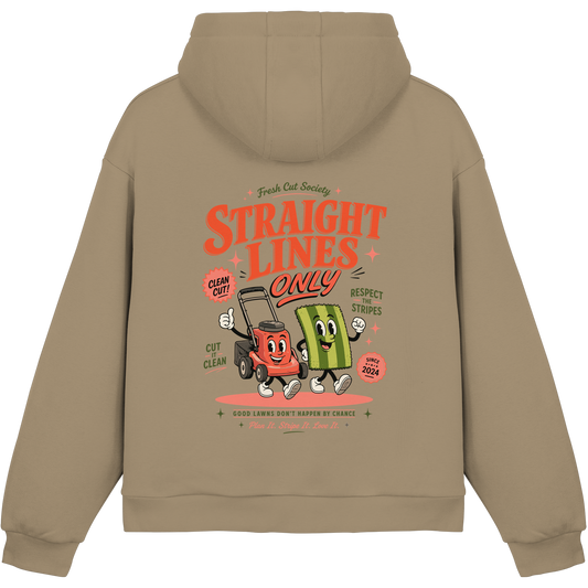 Straight Lines Only - Fluffy Boxcut Hoodie