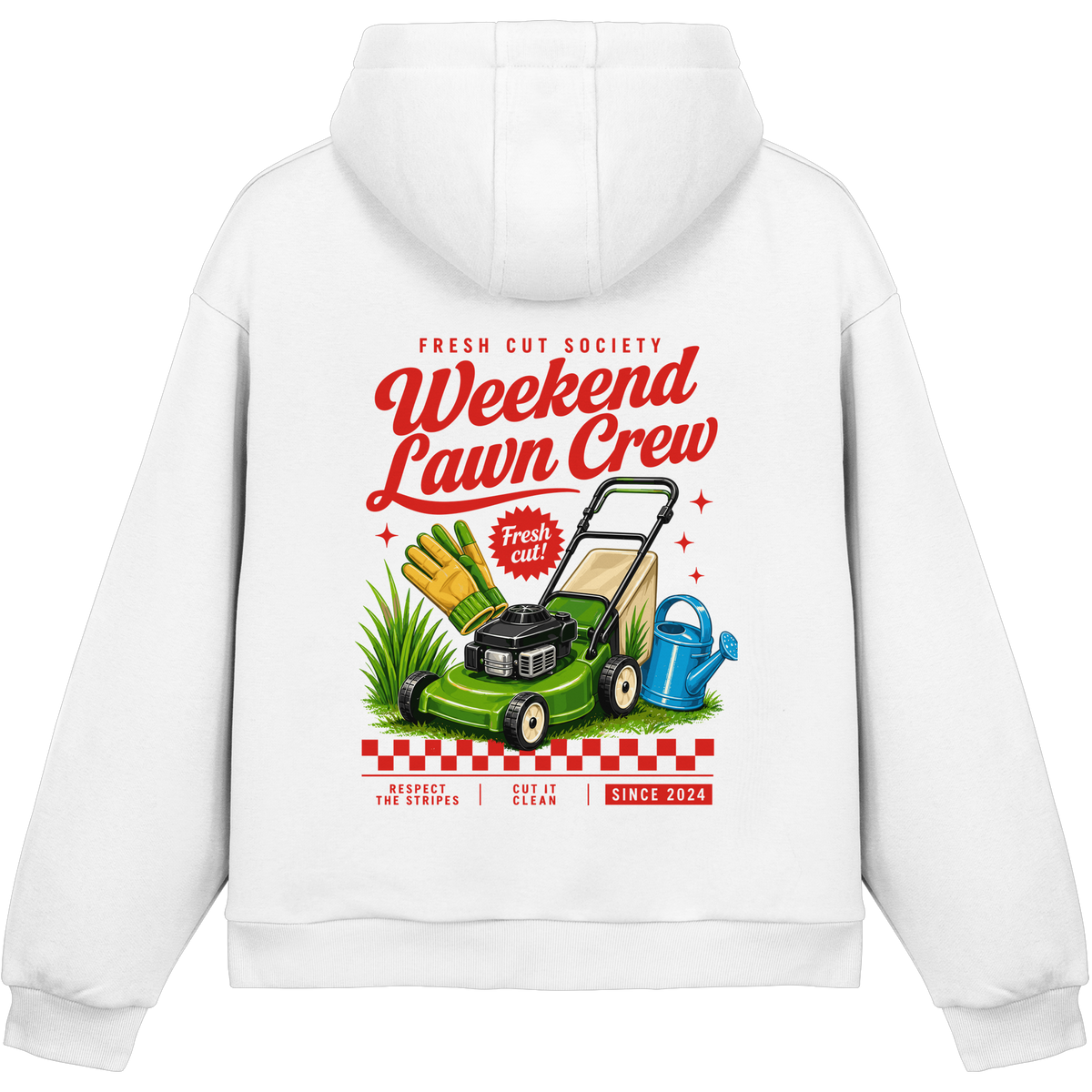 Weekend Lawn Crew - Fluffy Boxcut Hoodie