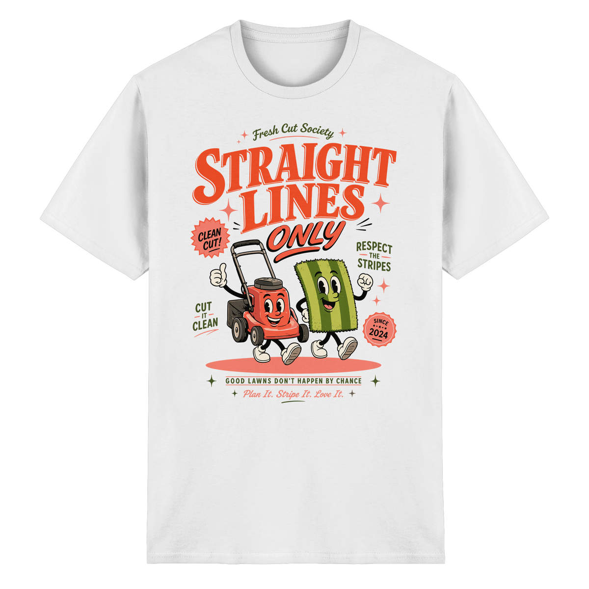 Straight Lines Only - Heavy Cotton T-Shirt