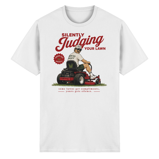 Silently Judging Your Lawn - Heavy Cotton T-Shirt