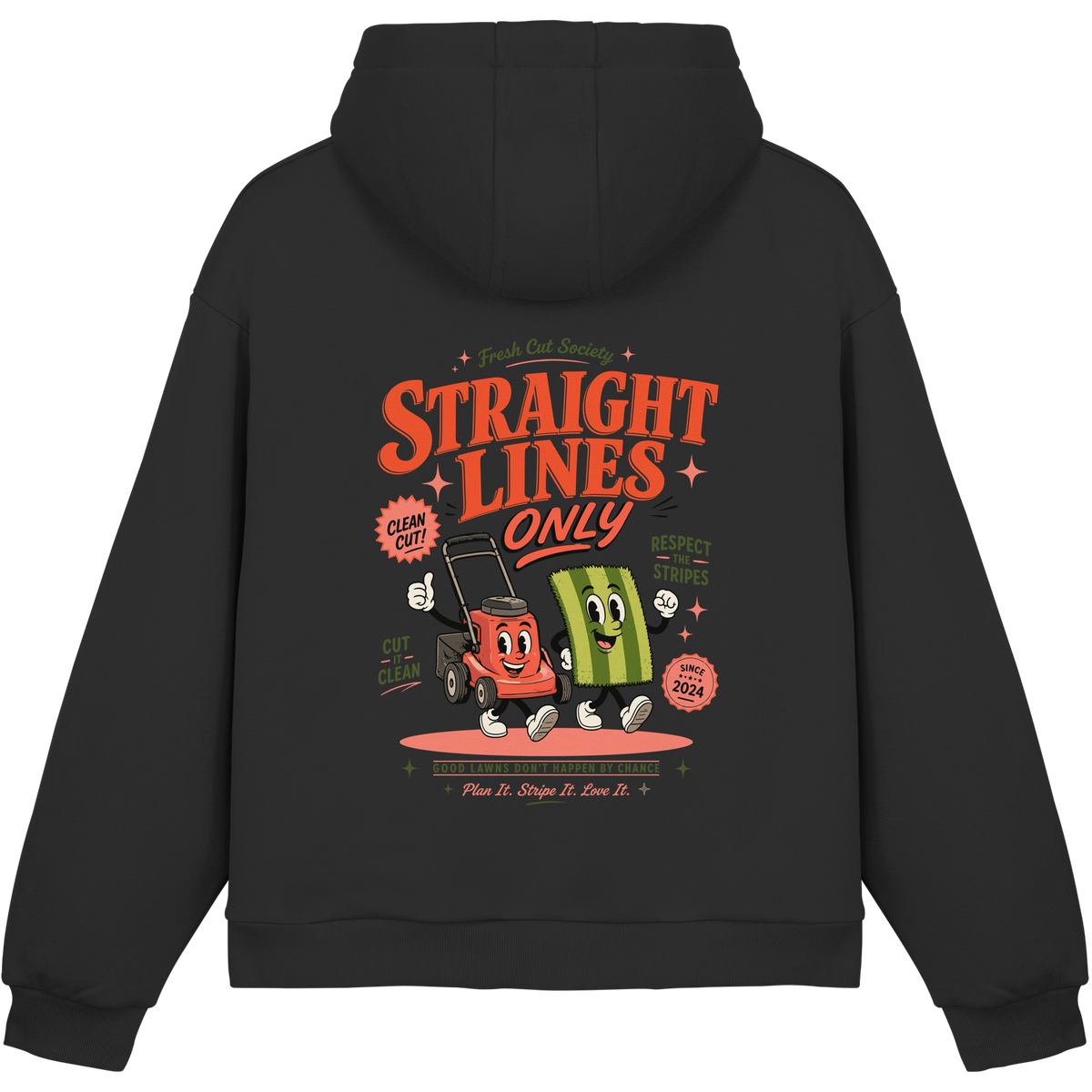 Straight Lines Only - Fluffy Boxcut Hoodie