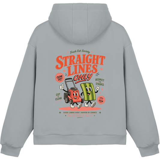 Straight Lines Only - Fluffy Boxcut Hoodie