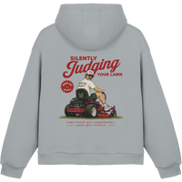 Silently Judging Your Lawn - Fluffy Boxcut Hoodie