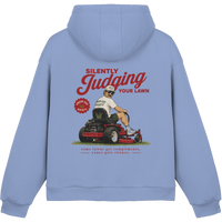 Silently Judging Your Lawn - Fluffy Boxcut Hoodie
