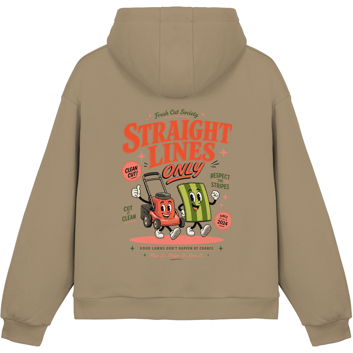 Straight Lines Only - Fluffy Boxcut Hoodie