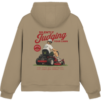 Silently Judging Your Lawn - Fluffy Boxcut Hoodie