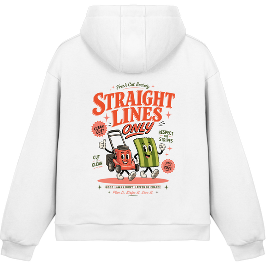 Straight Lines Only - Fluffy Boxcut Hoodie