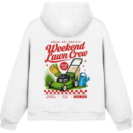 Weekend Lawn Crew - Fluffy Boxcut Hoodie