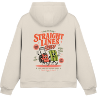Straight Lines Only - Fluffy Boxcut Hoodie