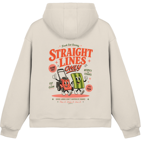 Straight Lines Only - Fluffy Boxcut Hoodie