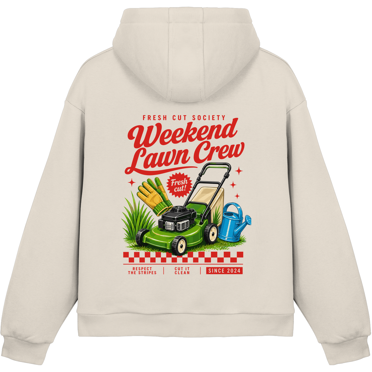 Weekend Lawn Crew - Fluffy Boxcut Hoodie