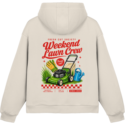 Weekend Lawn Crew - Fluffy Boxcut Hoodie