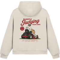 Silently Judging Your Lawn - Fluffy Boxcut Hoodie