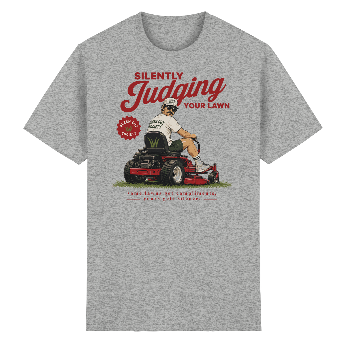 Silently Judging Your Lawn - Heavy Cotton T-Shirt