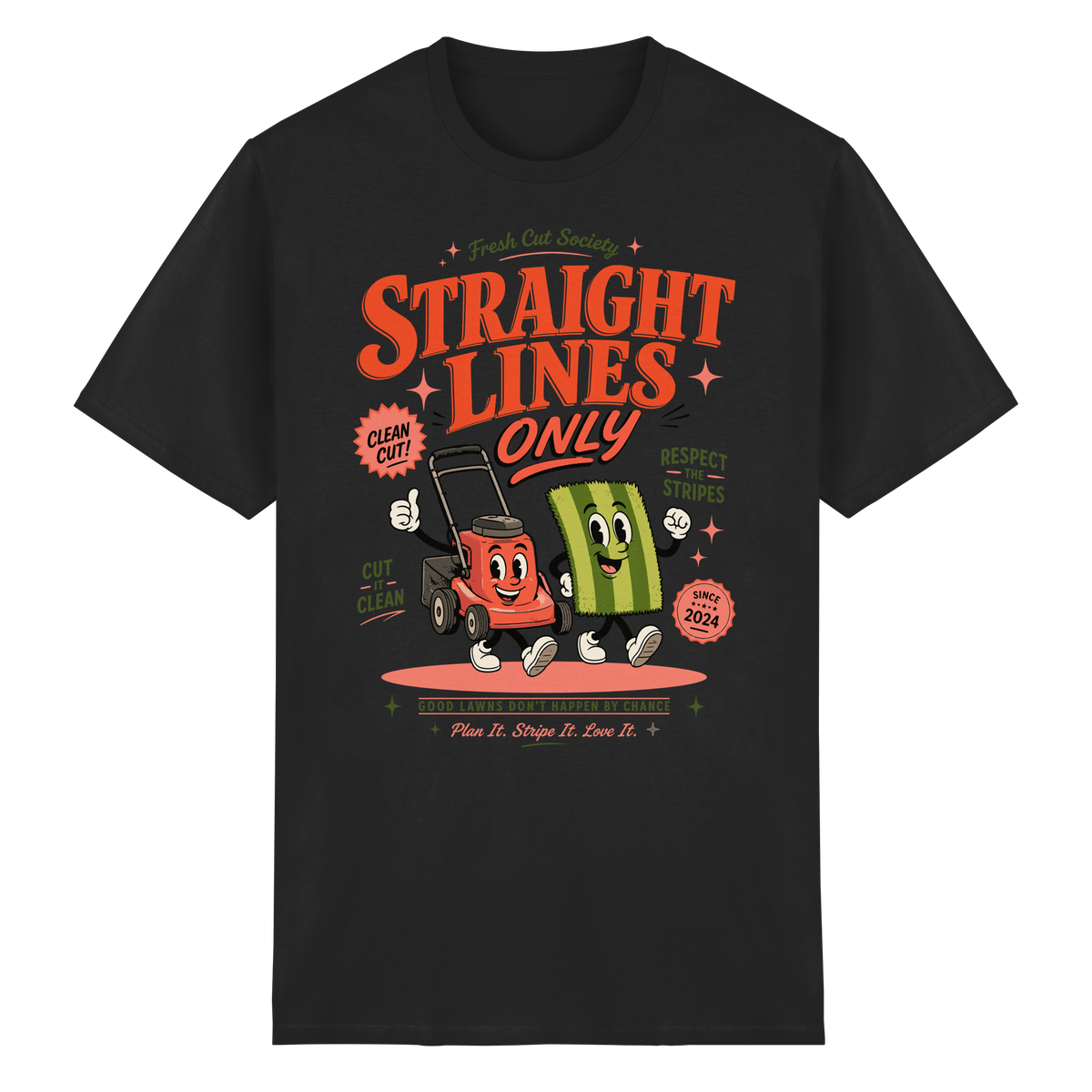 Straight Lines Only - Heavy Cotton T-Shirt