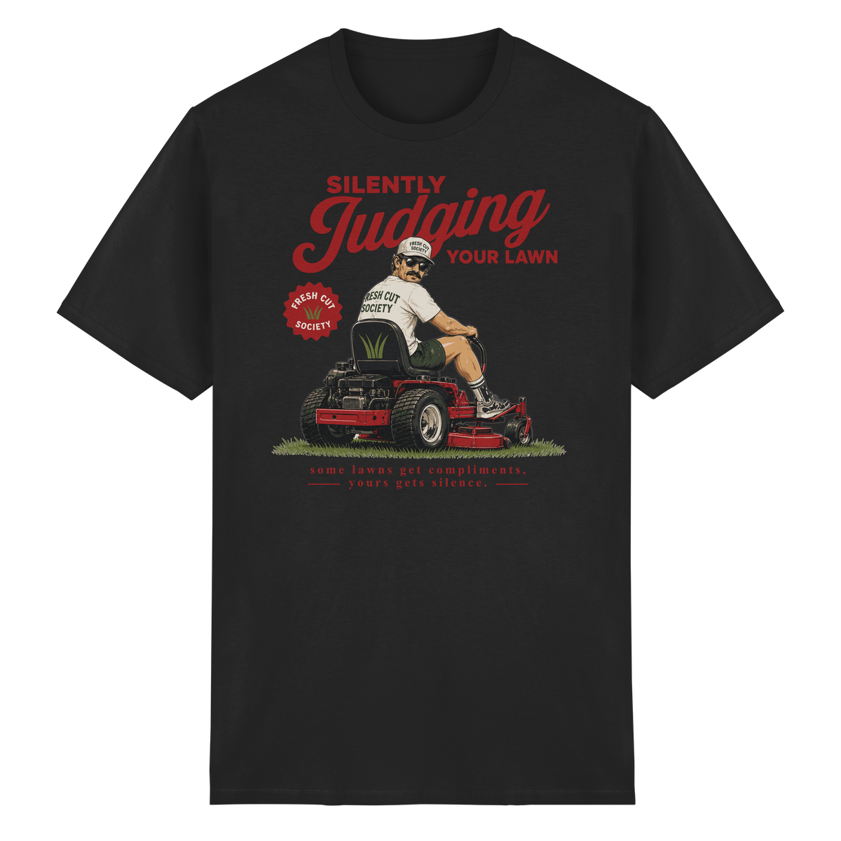 Silently Judging Your Lawn - Heavy Cotton T-Shirt