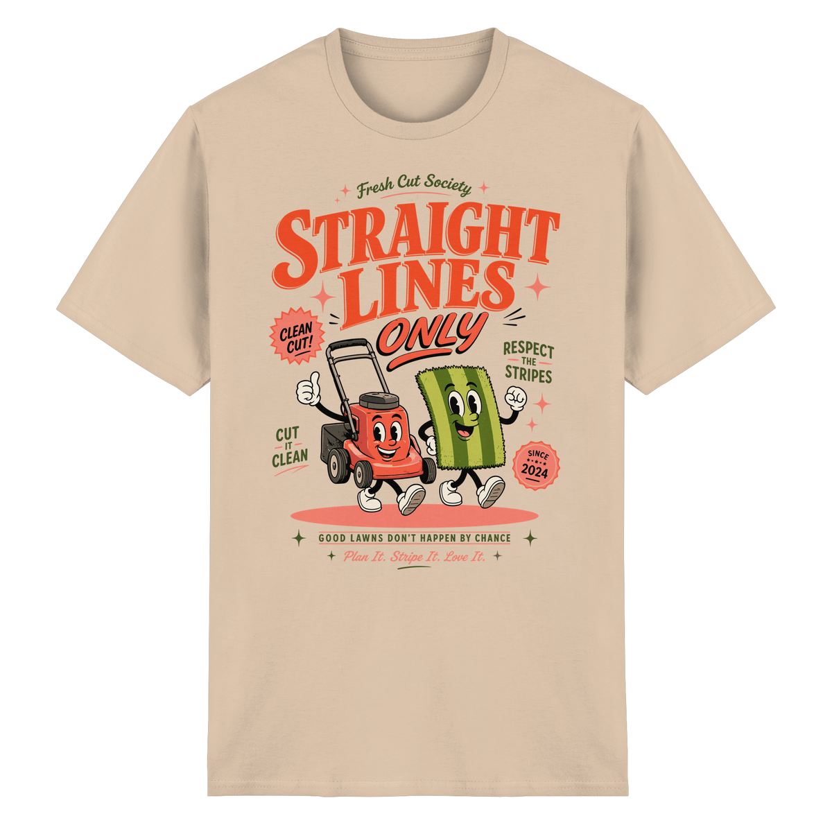Straight Lines Only - Heavy Cotton T-Shirt