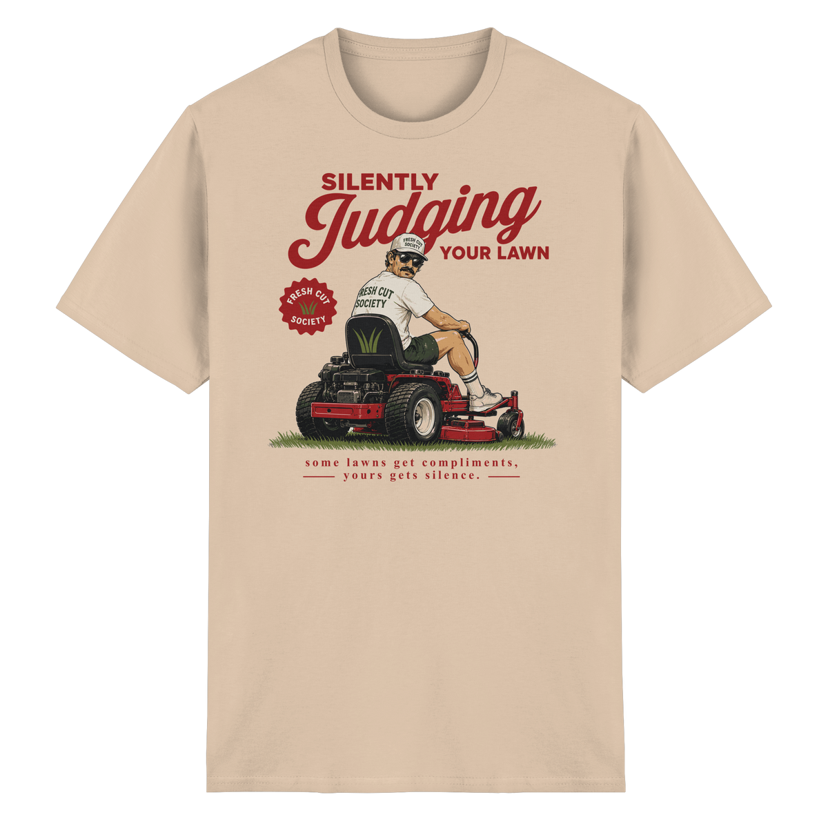 Silently Judging Your Lawn - Heavy Cotton T-Shirt