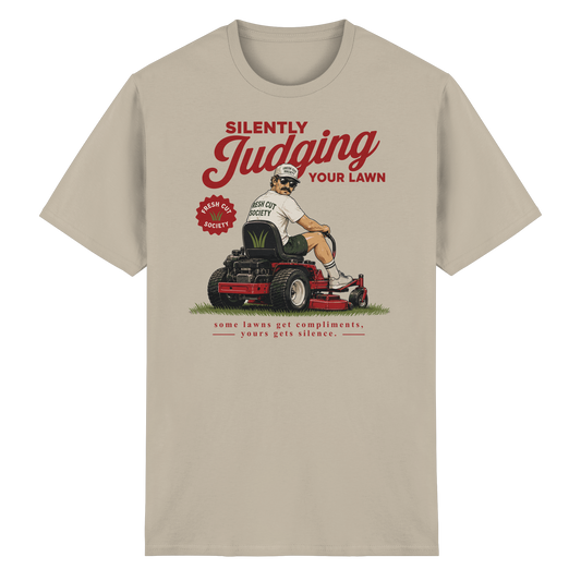 Silently Judging Your Lawn - Heavy Cotton T-Shirt