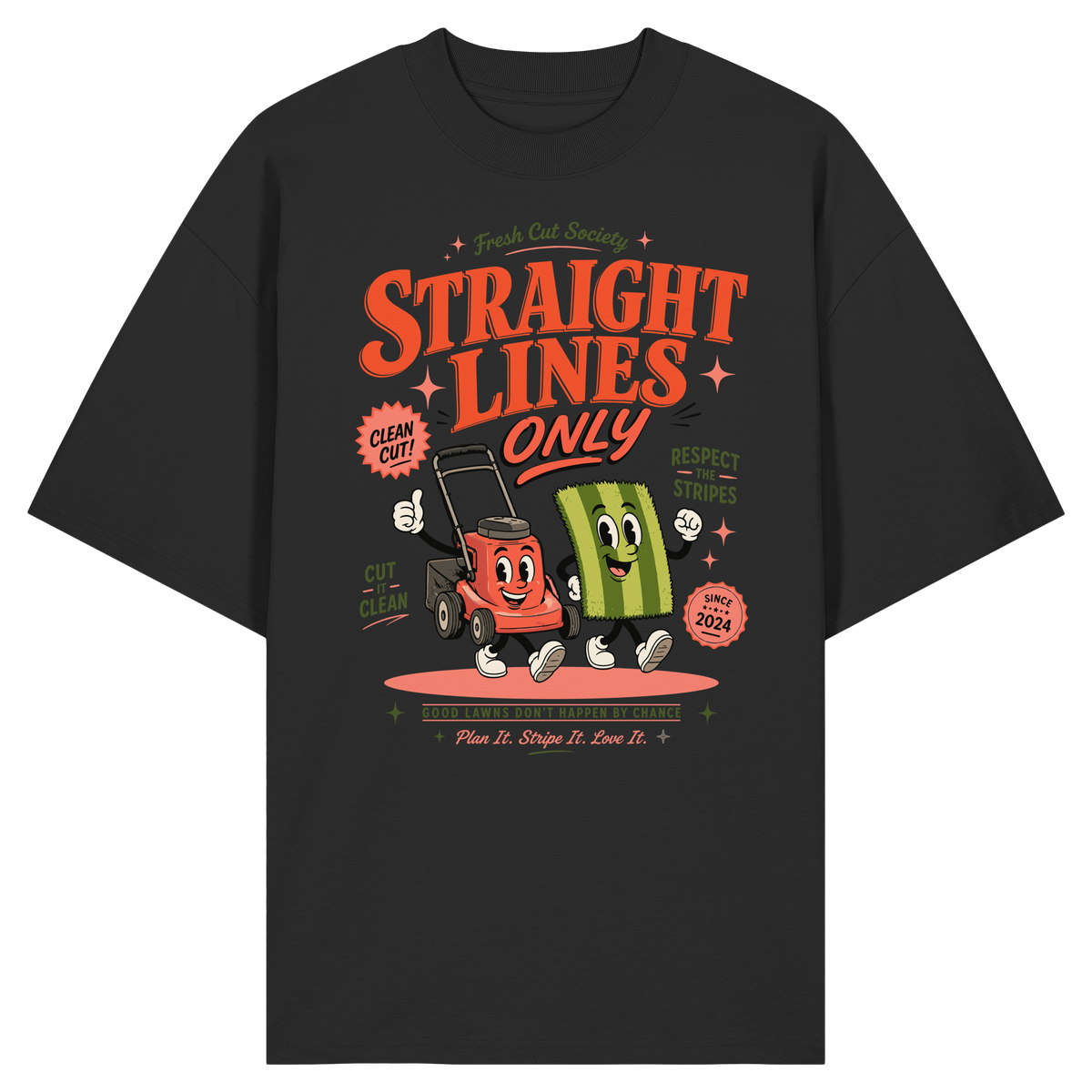 Straight Lines Only - Organic Oversize Shirt