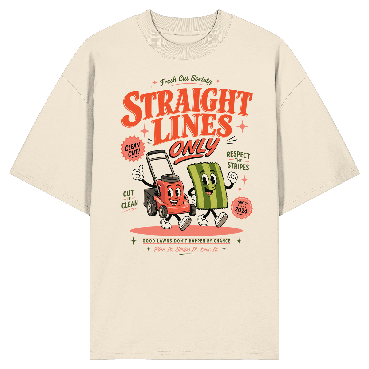 Straight Lines Only - Organic Oversize Shirt