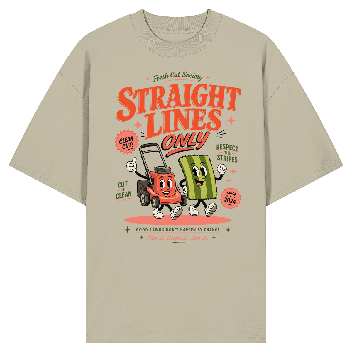 Straight Lines Only - Organic Oversize Shirt