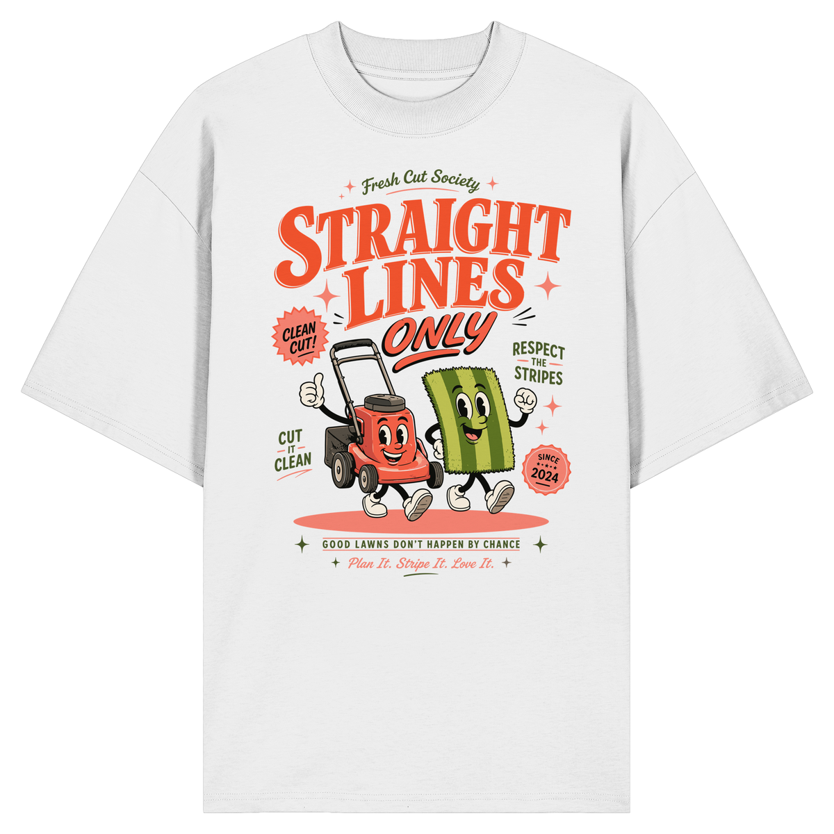 Straight Lines Only - Organic Oversize Shirt